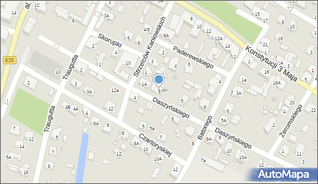 Radzymin, Daszyńskiego Ignacego, 3, mapa Radzymin