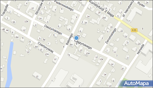 Radzymin, Daszyńskiego Ignacego, 8, mapa Radzymin