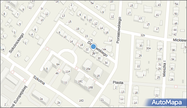 Raszyn, Dąbrowskiego Henryka, gen., 26, mapa Raszyn