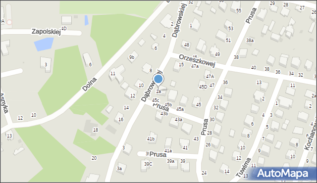 Rawa Mazowiecka, Dąbrowskiej Marii, 1a, mapa Rawa Mazowiecka