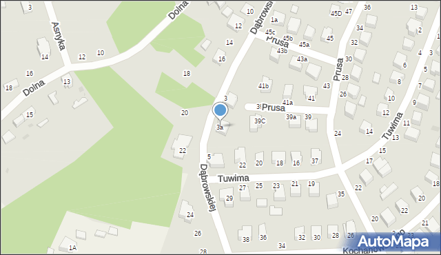 Rawa Mazowiecka, Dąbrowskiej Marii, 3a, mapa Rawa Mazowiecka