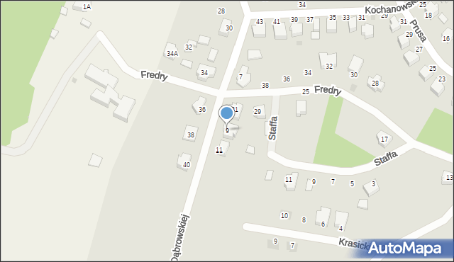 Rawa Mazowiecka, Dąbrowskiej Marii, 9, mapa Rawa Mazowiecka