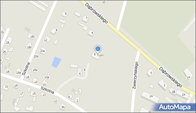 Rejowiec, Dąbrowskiego Henryka, gen., 5a, mapa Rejowiec