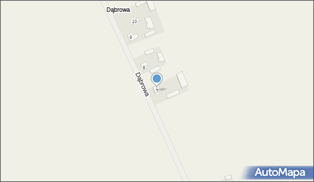 Rozkoszówka, Dąbrowa, 7, mapa Rozkoszówka