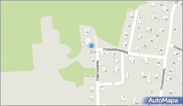 Ruda Śląska, Dąbrowskiej Marii, 17, mapa Rudy Śląskiej