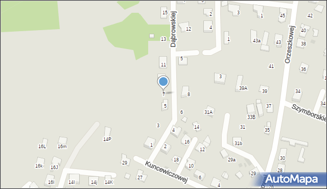 Ruda Śląska, Dąbrowskiej Marii, 7, mapa Rudy Śląskiej