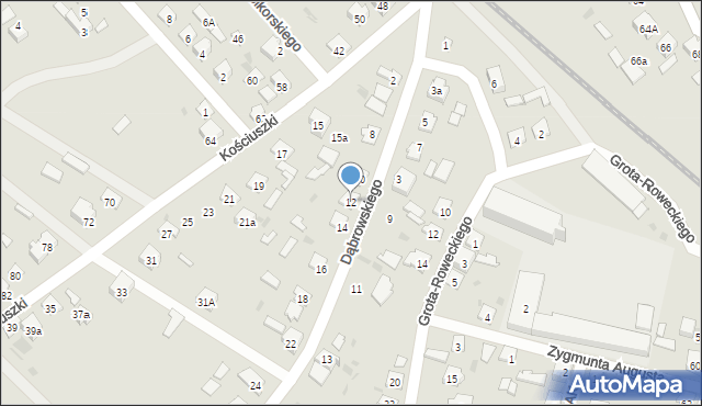 Rudnik nad Sanem, Dąbrowskiego Jarosława, gen., 12, mapa Rudnik nad Sanem