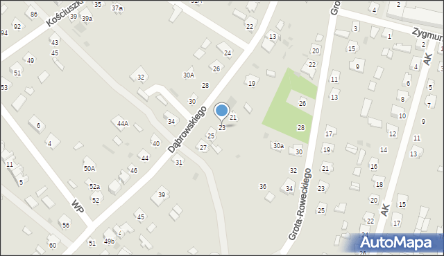 Rudnik nad Sanem, Dąbrowskiego Jarosława, gen., 23, mapa Rudnik nad Sanem