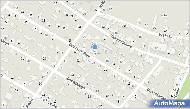 Rudnik nad Sanem, Daszyńskiego Ignacego, 20, mapa Rudnik nad Sanem