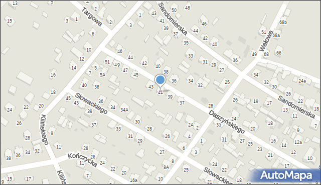 Rudnik nad Sanem, Daszyńskiego Ignacego, 41, mapa Rudnik nad Sanem