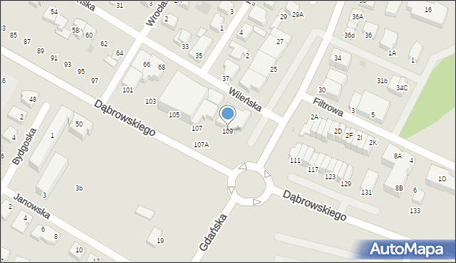 Rumia, Dąbrowskiego Henryka, gen., 109, mapa Rumia