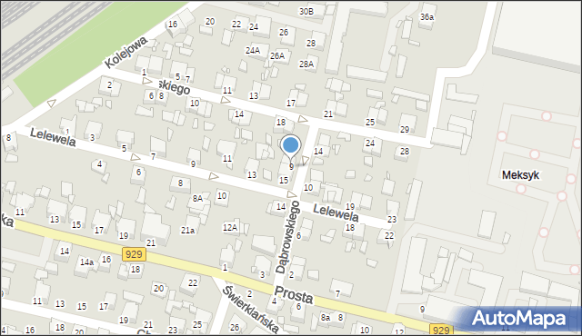 Rybnik, Dąbrowskiego Jarosława, gen., 9, mapa Rybnika