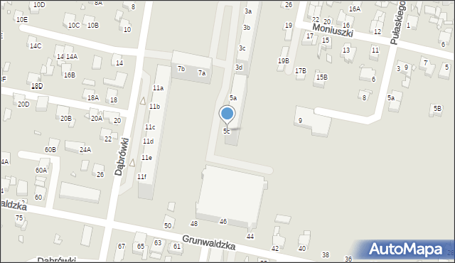 Rybnik, Dąbrówki, 5c, mapa Rybnika
