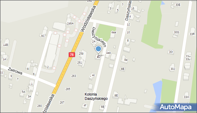 Rybnik, Daszyńskiego Ignacego, 4D, mapa Rybnika
