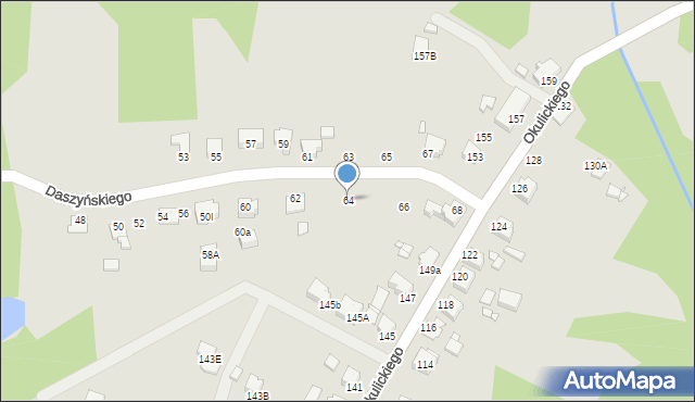 Rybnik, Daszyńskiego Ignacego, 64, mapa Rybnika