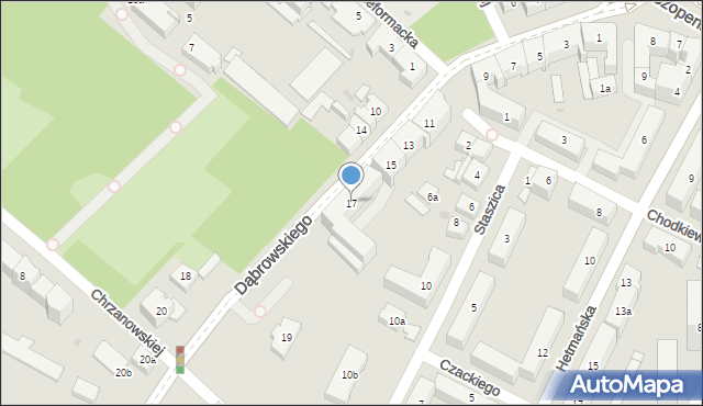 Rzeszów, Dąbrowskiego Jarosława, gen., 17, mapa Rzeszów