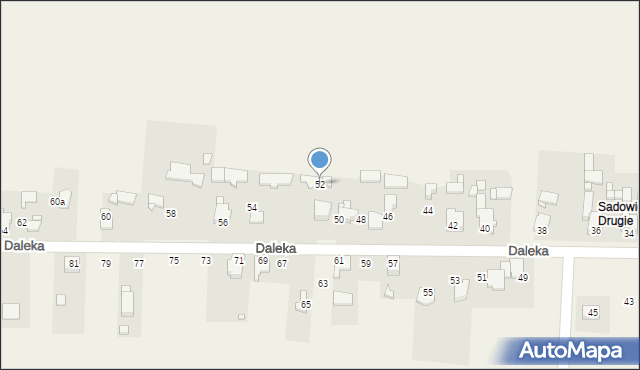 Sadowie, Daleka, 52, mapa Sadowie
