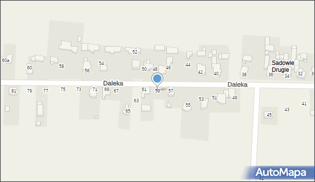 Sadowie, Daleka, 59, mapa Sadowie