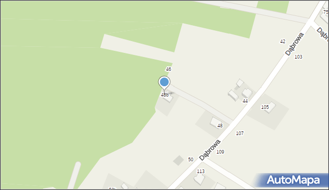 Sądrożyce, Dąbrowa, 48b, mapa Sądrożyce