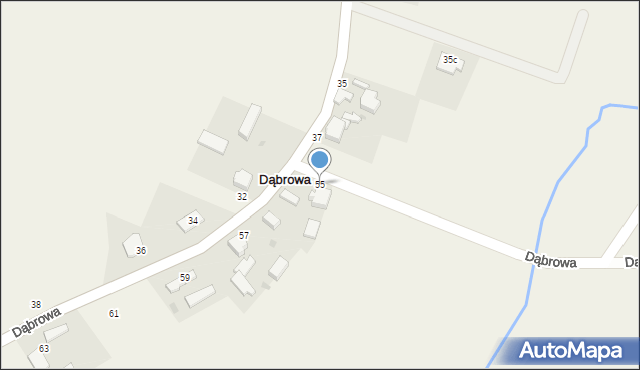 Sądrożyce, Dąbrowa, 55, mapa Sądrożyce