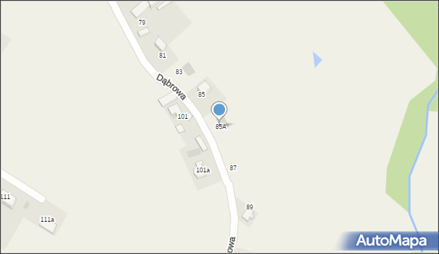 Sądrożyce, Dąbrowa, 85A, mapa Sądrożyce