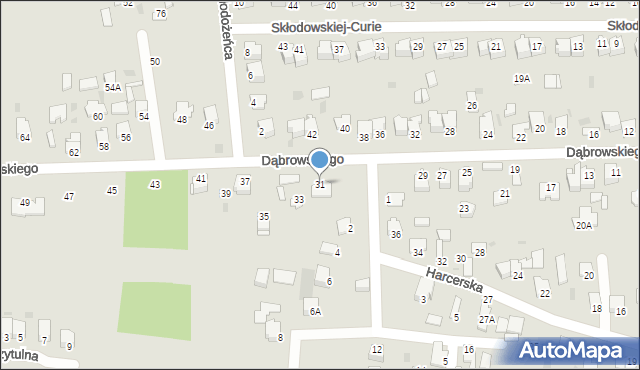 Sandomierz, Dąbrowskiego Jarosława, gen., 31, mapa Sandomierza