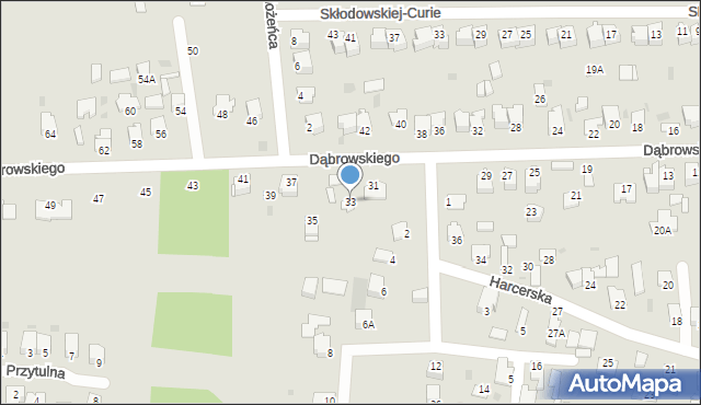 Sandomierz, Dąbrowskiego Jarosława, gen., 33, mapa Sandomierza