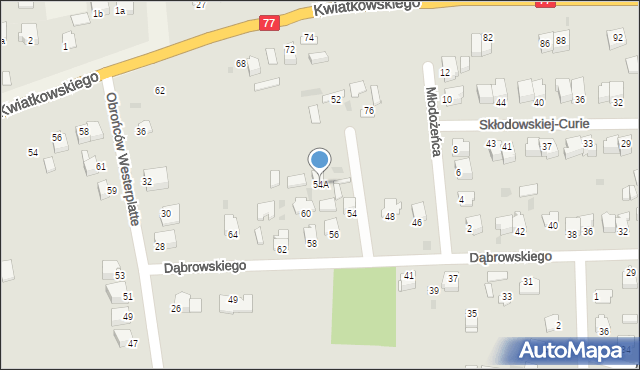 Sandomierz, Dąbrowskiego Jarosława, gen., 54A, mapa Sandomierza