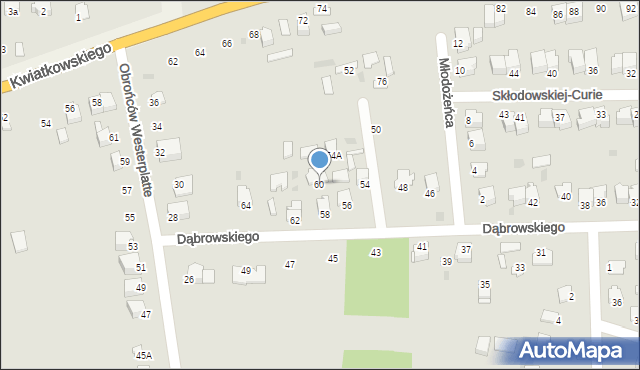 Sandomierz, Dąbrowskiego Jarosława, gen., 60, mapa Sandomierza