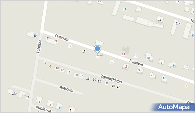Serock, Daliowa, 15, mapa Serock