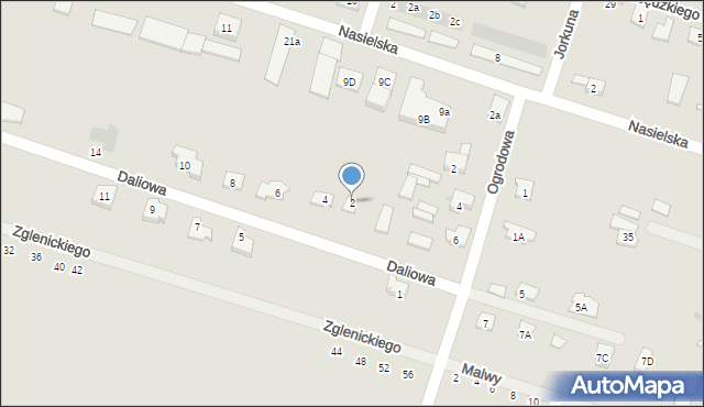 Serock, Daliowa, 2, mapa Serock
