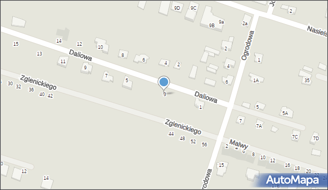 Serock, Daliowa, 3, mapa Serock