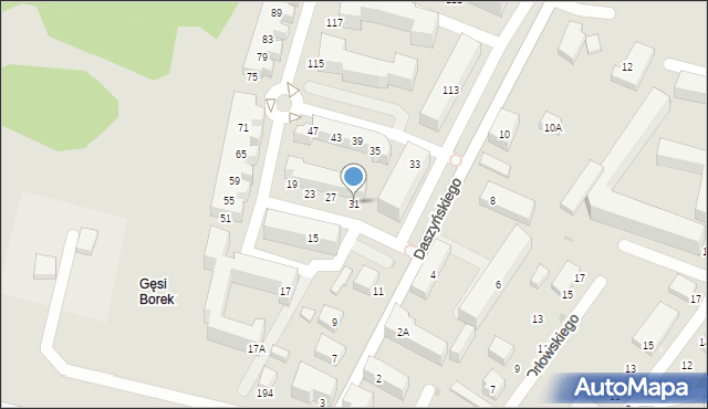 Siedlce, Daszyńskiego Ignacego, 31, mapa Siedlce