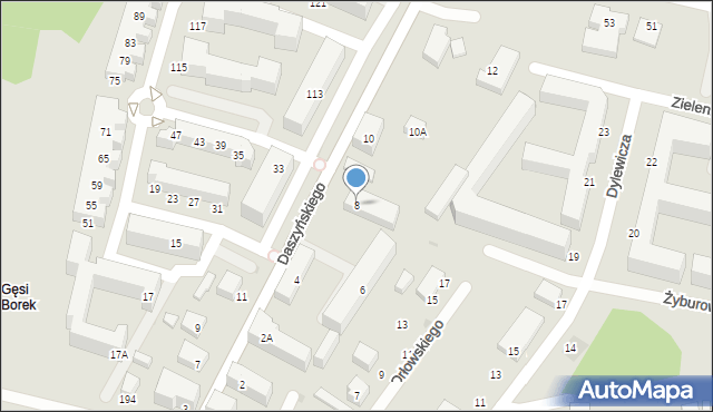 Siedlce, Daszyńskiego Ignacego, 8, mapa Siedlce