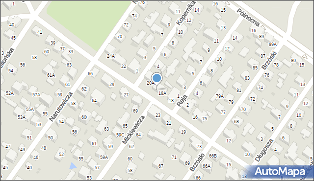 Siedlce, Dąbrowskiego Henryka, gen., 20, mapa Siedlce