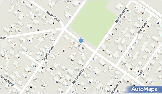 Siedlce, Dąbrowskiego Henryka, gen., 35, mapa Siedlce