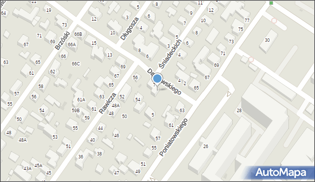 Siedlce, Dąbrowskiego Henryka, gen., 7A, mapa Siedlce