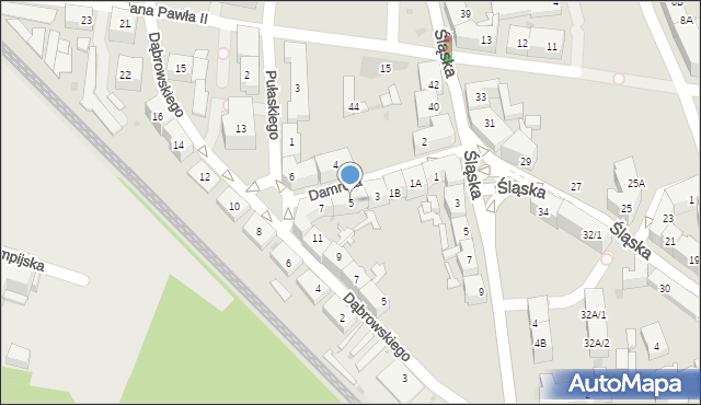 Siemianowice Śląskie, Damrota Konstantego, 5, mapa Siemianowice Śląskie