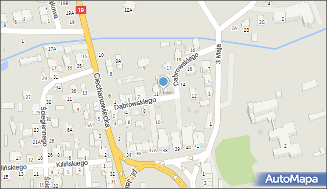 Siemiatycze, Dąbrowskiego Jarosława, gen., 15, mapa Siemiatycze