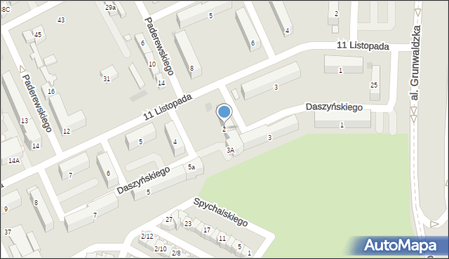 Sieradz, Daszyńskiego Ignacego, 2, mapa Sieradz