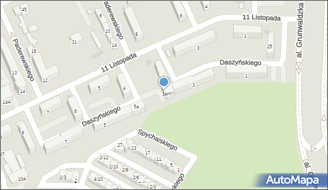 Sieradz, Daszyńskiego Ignacego, 3A, mapa Sieradz