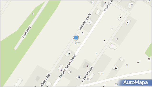 Sieraków, Danusi Jurandówny, 10, mapa Sieraków