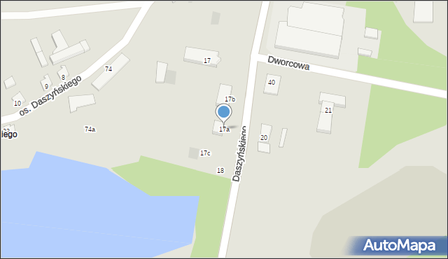 Sieraków, Daszyńskiego, 17a, mapa Sieraków