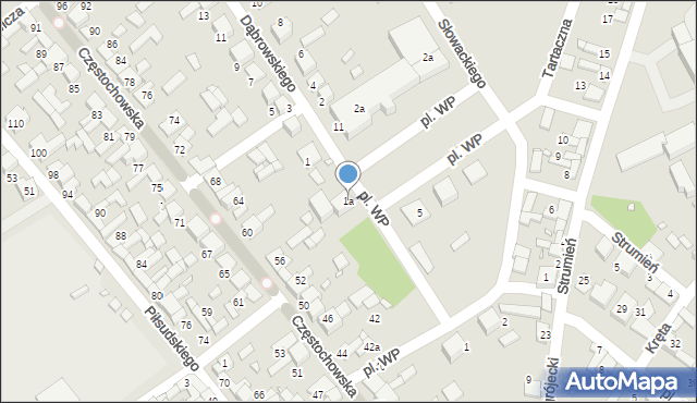 Siewierz, Dąbrowskiego Jarosława, gen., 1a, mapa Siewierz