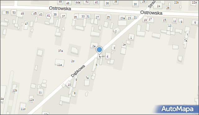 Skalmierzyce, Dąbkowa, 5, mapa Skalmierzyce