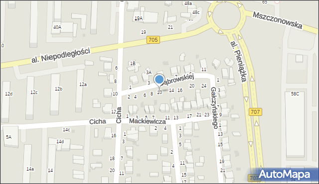 Skierniewice, Dąbrowskiej Marii, 10, mapa Skierniewic