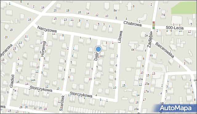 Skierniewice, Daliowa, 1, mapa Skierniewic