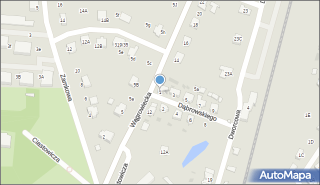 Skoki, Dąbrowskiego Ludwika, 1, mapa Skoki