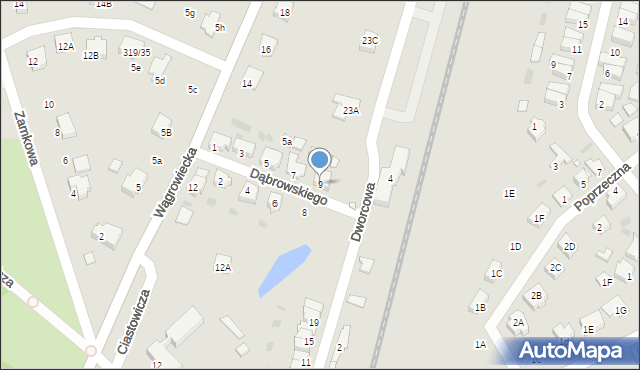 Skoki, Dąbrowskiego Ludwika, 9, mapa Skoki