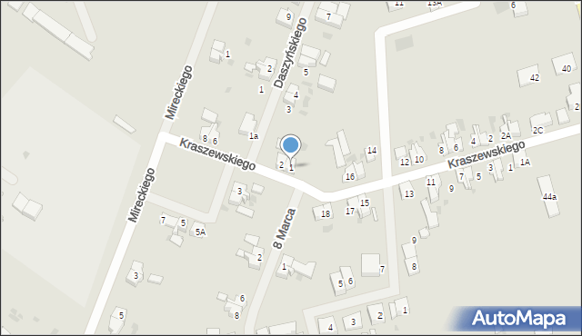 Sławno, Dąbrowskiego Henryka, gen., 1, mapa Sławno